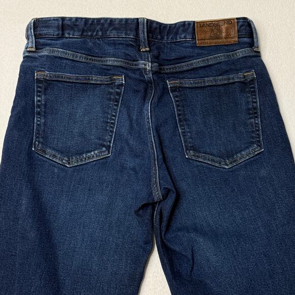 Lands End Square Rigger Mens Sz 36 Denim Jeans Dadcore Comfort Elastic Waist - Picture 3 of 11
